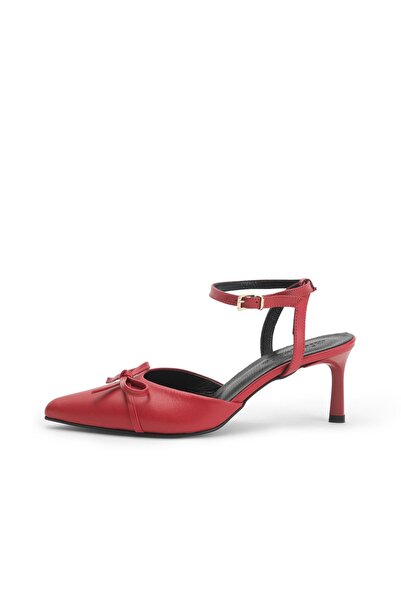 Mio Gusto Bethany Γνήσιο Δέρμα Κόκκινο Χρώμα Φιόγκος Γυναικείο Παπούτσι με τα...
