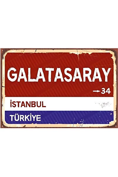 animeandyourworld Galatasaray Yön Tabelası a4 boyutu PVC kaplı parlak duvar p...