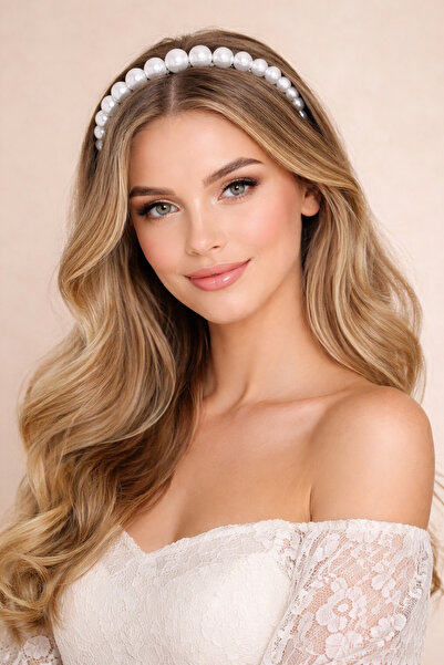 PREGIO Ženska biserna kruna za veridbu, svadbeni tijara