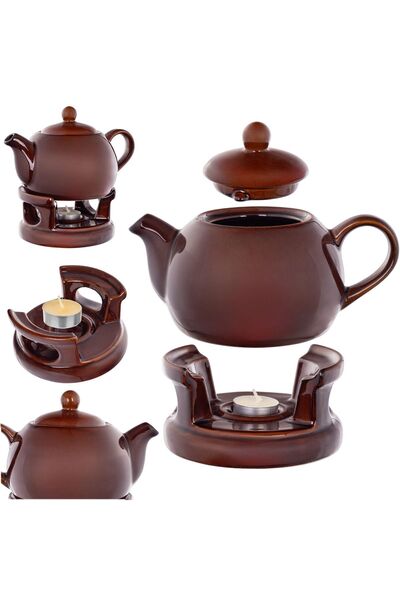 KADAX Teapot with Tea Warmer 1L Ceramic Gift