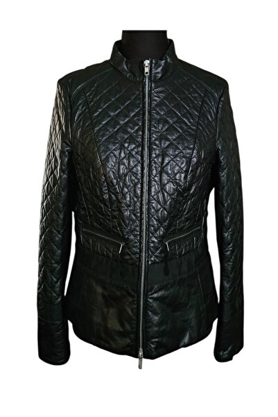 asus deri Lace Detailed Genuine Leather Women's Jacket