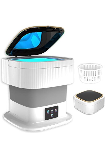 Arabest Portable Mini Foldable Washing Machine, 11.5l Capacity, With Rotary D...