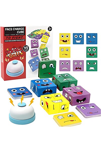 Arabest مكعبات خشبية، أحجية ذكاء، مكعبات بناء وجوه ألعاب، أحجية خشبية سحرية ل...