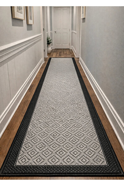 Filizon Mess Modern Dekoratif Yumuşak Dokulu Sisal Halı 3946 Antrasit Siyah