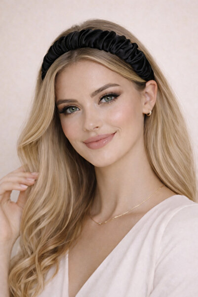 PREGIO Ženska debela crna satenska kruna