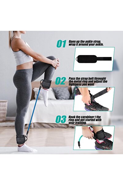 Zaina Train Power and Mobility Without Bulky Equipment - Adjustable Lower Body Band Kit for Football, Running, Jumping and Home Fitness