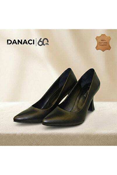 DANACI Kadın %100 Hakiki Deri Sivri Burun Topuklu Ayakkabı