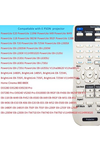 Generic Replacement Remote Control for Epson Projector