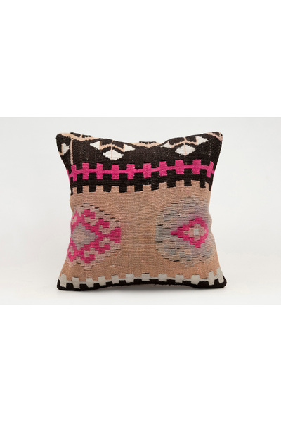 Kilim Whole Sale غطاء وسادة عتيق مصنوع يدويًا من الكليم والصوف مقاس 40x40 سم