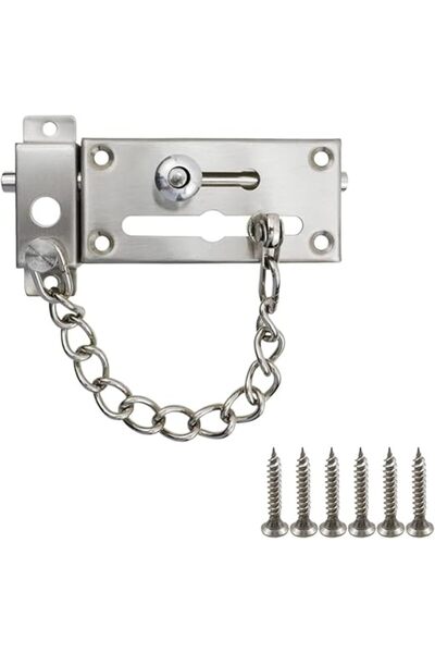 Arabest Slide Bolt Gate Latch Door Lock with Chain, Double Side Gate Latches ...