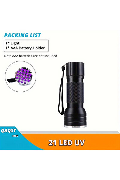choice2 21UV LED No Battery 128LED 395nm UV Flashlight High Power Ultraviolet...