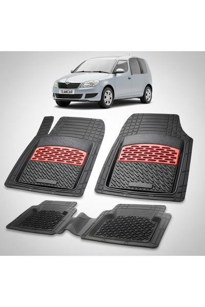 TEAMCAR Skoda Roomster I MPV πατάκια συμβατά 2010-2015 | Κόκκινος