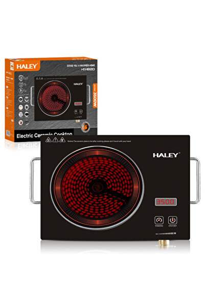 HALEY Plită cu inducție 3500W, sticlă cristalină neagră, temporizator, contro...