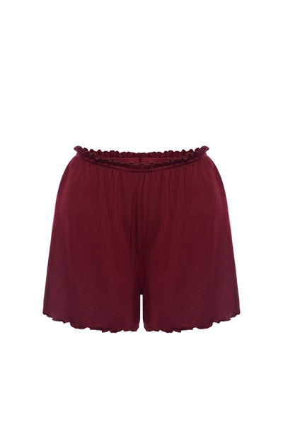 koza iç giyim Kadın Viskon Yumuşak Dokulu Dantelli İp Askılı Şortlu Pijama Takımı