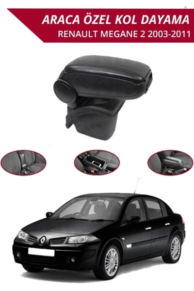 BESNEY BİLİŞİM Megane 2 Araca Özel Kol Dayama (Vidasız montaj)