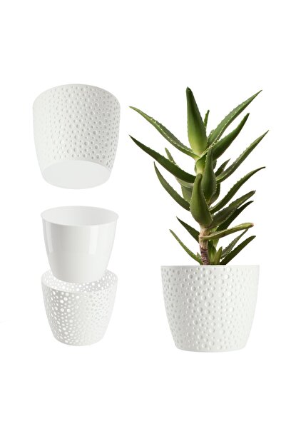 KADAX Ghiveci de flori, Ghiveci de flori, Capac rotund, Suport de flori din p...