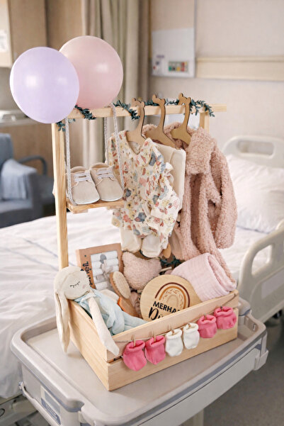 Bohem vitrin Bebek sepeti Hoşgeldin Bebek sepeti hala teyze sepeti