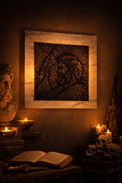Lotiza Tasarım Zeus String Art El Yapımı MDF Duvar Tablosu – Mitoloji Temalı ...