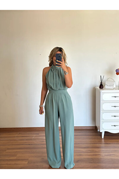 MEHTAP TURHAN MİNT YEŞİLİ BOYUNDAN BAGLAMALI TULUM