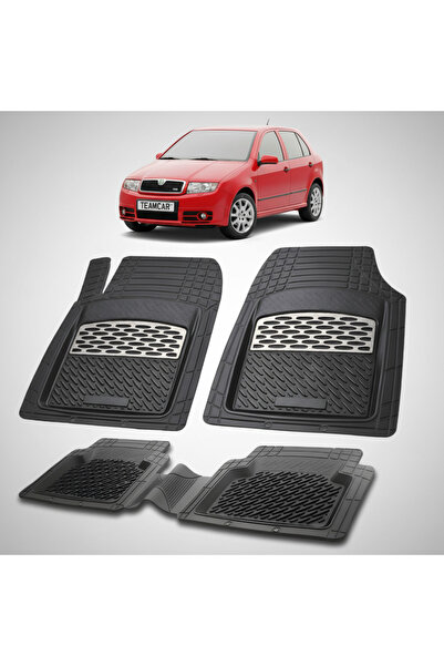 TEAMCAR Συμβατά πατάκια δαπέδου Skoda Fabia I 2004-2007 | Ασημί