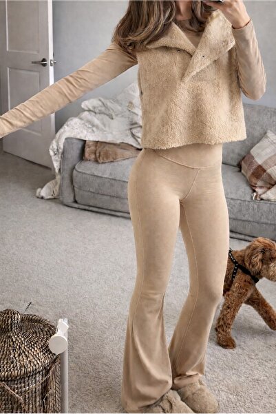 Hira Clothing Comfort Yüksek Bel Mevsimlik Modal Karışımlı Yumuşak Flare Fit ...