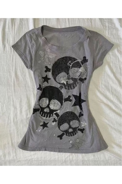 Köstebek Stars Skull Star Sa deznom Grunge bluza