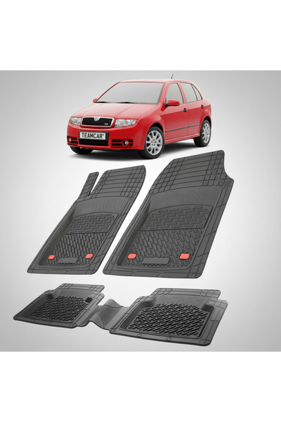 TEAMCAR Συμβατά πατάκια δαπέδου Skoda Fabia I 2004-2007 | Μαύρο