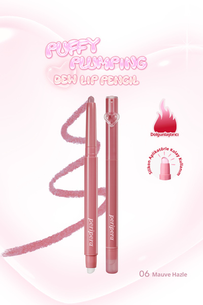 PERIPERA Dolgunlaştırıcı Dudak Kalemi Puffy Plumping Dew Lip Pencil (06 Mauve...