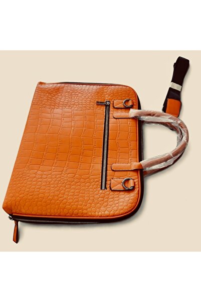 OEM Geantă office elegantă maro texturat – practică și sofisticată