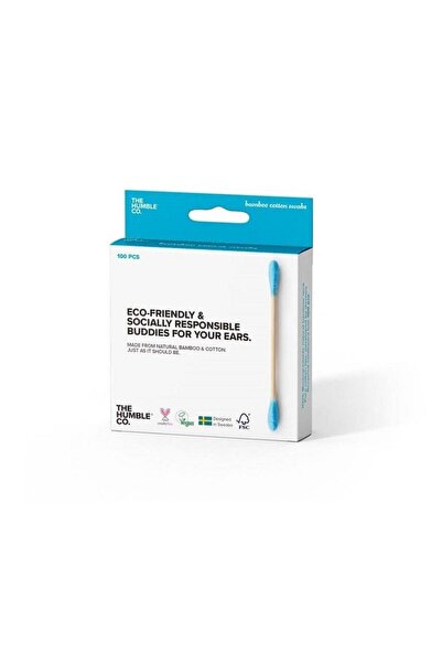 Humble Brush Humble Cotton Bambu Mavi Kulak Çubuğu 100lü