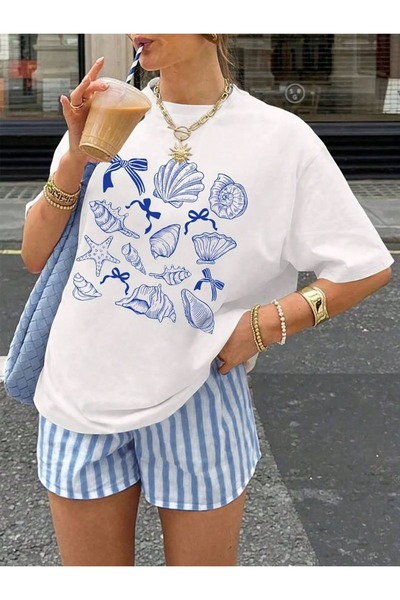 Flaubert Γυναικείο εμπριμέ μπλουζάκι Σαουδικής Αραβίας με κοντά μανίκια, υπερ...