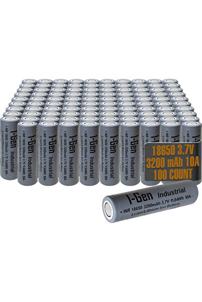 I Gen Industrial E004 Inr 18650 3.7V 3200 Mah 10A 11.84WH Li-Ion Şarjlı Pil D...