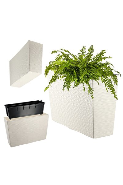 KADAX Flowerpot Flowerpot Tall + Insert 19x56cm Cream Terrace