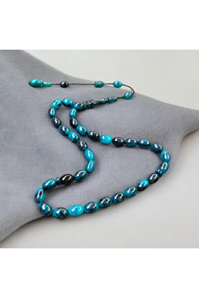 İnan Tesbih Magnificent Colorful Carpa Cut Ringed Salih Master Made Crimped A...