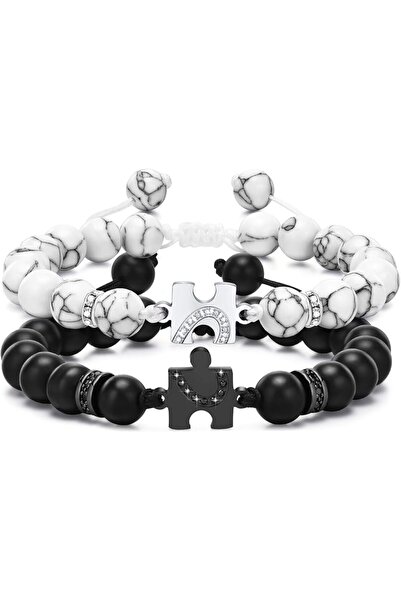 Arabest Matching Bracelets for Couples: Long Distance Relationship Gift Puzzl...