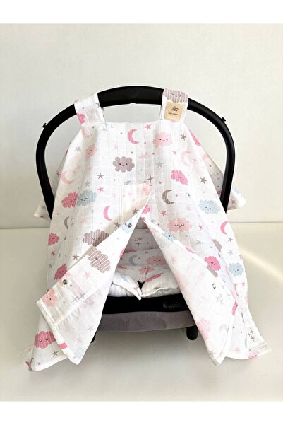 Puro Cotone غطاء عربة أطفال 100% من نوع Puset Colorful Bulut منقوش