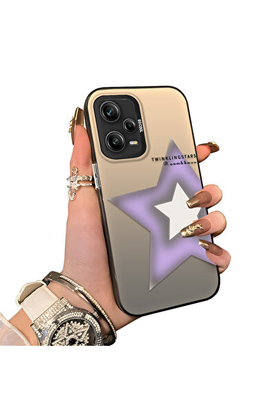 ucuc Redmi Note 12 Pro 5G Uyumlu Sert Akrilik Arka Silikon Kenar Lens Koruma ...