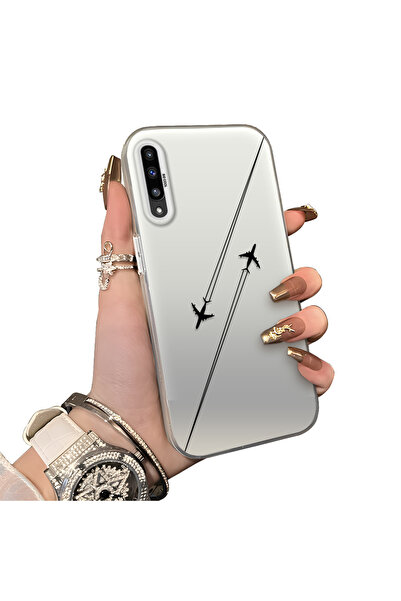 ucuc Samsung Galaxy A50/A50S/A30S Uyumlu Sert Akrilik Arka Silikon Kenar Lens...