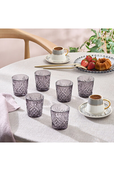 Karaca Melodia 6'lı Kahve Yanı Bardağı Antrasit