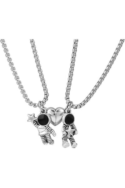 Arabest 2Pcs Mutual Attraction Magnets Couples Matching Pendant Necklace Magn...