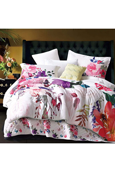 Alhabib bedding White Double summer bedspread with floral patterns, suitable ...