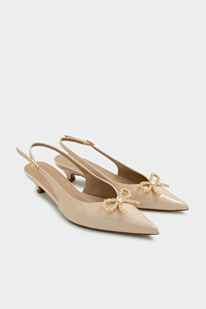 LAMİNTA Siyors Дамски обувки с висок ток, украсени с камъни и панделка