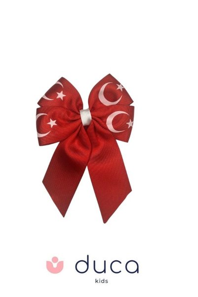 DUCA KIDS Red Moon Star Flag cu imprimeu Cataramă cu agrafă pentru fete
