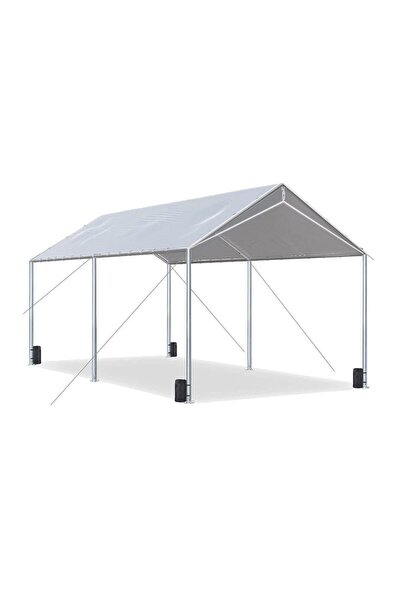 PROCART Carport pavilion auto, 3 x 6 x 2,5 m, cadru de oțel, husă din polieti...