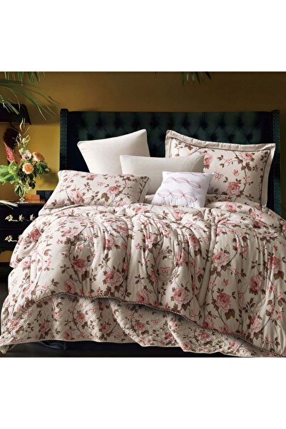 Alhabib bedding Creamy pink Double summer bedspread with floral patterns, sui...