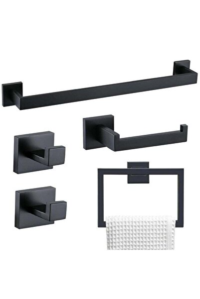 Arabest Bath Towel Bar Set, 5 Piece Bathroom Hardware Accessories Set, Wall M...