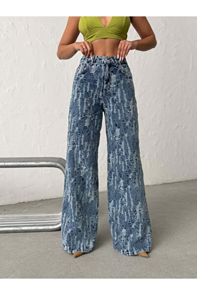 ADAMODA.RO Vintage-style wide-leg jeans
