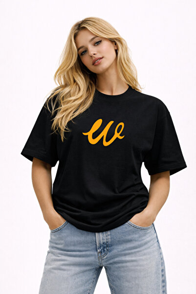 Compostela Unisex Women's Men's W Logo Custom Handwritten Front Printed Overs...