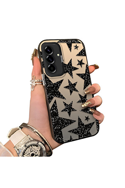 ucuc Samsung Galaxy A36/A56 Uyumlu Sert Akrilik Arka Silikon Kenar Lens Korum...