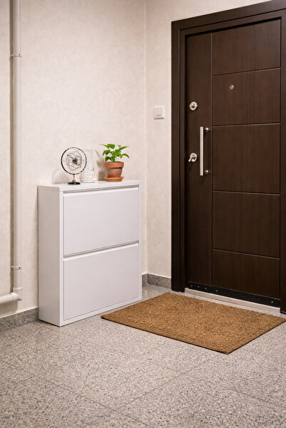 Pappucbox 2'li Ayakkabılık Metal Beyaz - Ral 9016